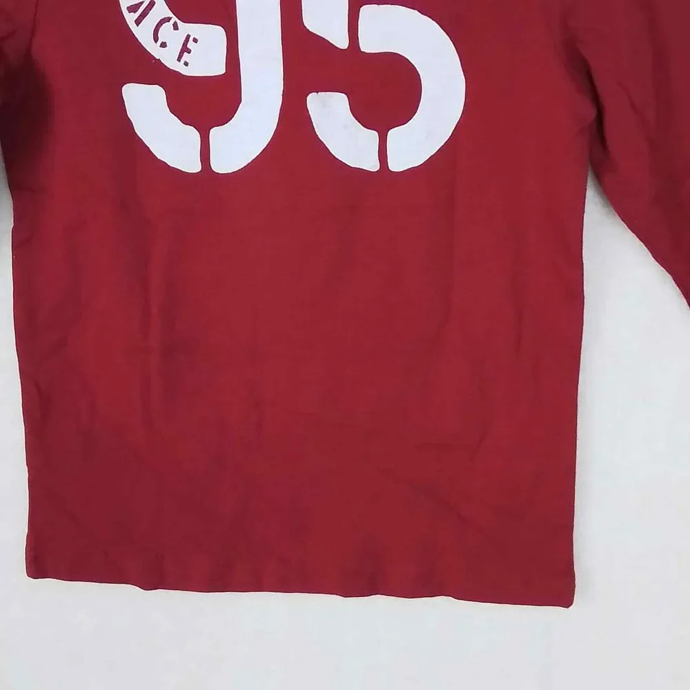 OshKosh Long Sleeve Cotton Tee Size 5 in Red w/ Fighter‎ Jet Theme